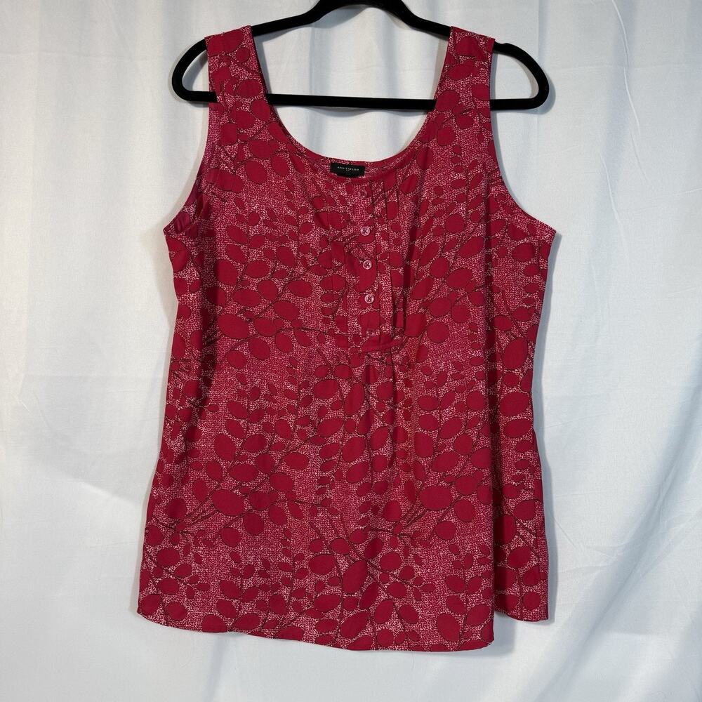 Ann Taylor Women's Floral Sleeveless Tunic Blouse Sz Large